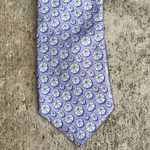 Vineyard Vines Umbrella Tie Blue hand painted by shep &Ian blue periwinkle mens